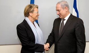 PM Netanyahu and French FM Alliot-Marie