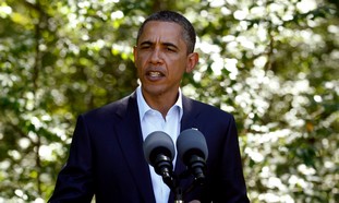 US President Barack Obama delivers statement