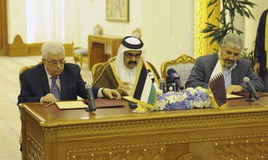 Abbas, Qatar's al-Thani, and Mashaal