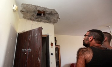 Damage from a rocket in Ashkelon