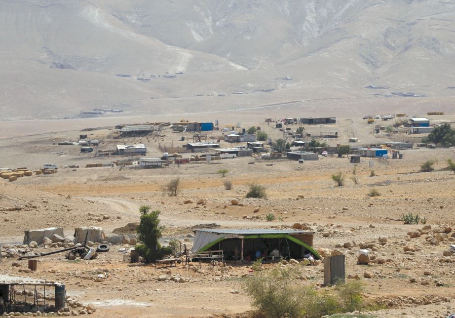 A PALESTINIAN Beduin village near Jericho. Disputes over land in the West Bank often end up decided 