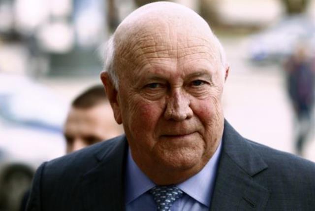 South Africa's former president Frederik Willem de Klerk  (photo credit: REUTERS)