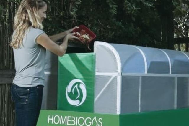 The Homebiogas unit turns organic waste into garden fertilizer and cooking gas. (photo credit: COURTESY HOMEBIOGAS)