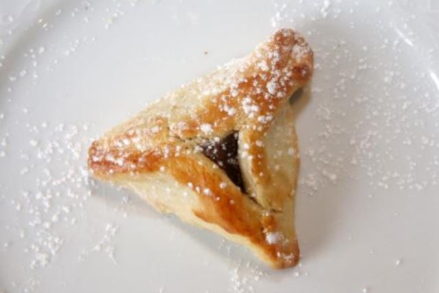 Hamantaschen cookies for Purim, "Oznei Haman" in Hebrew ‏ (photo credit: MARC ISRAEL SELLEM)