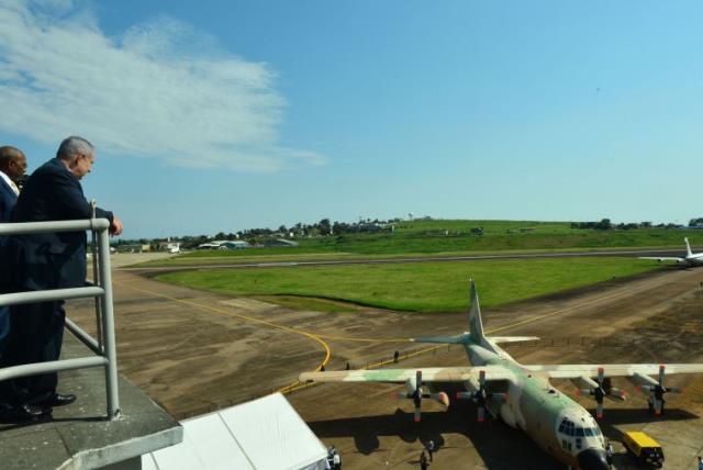 Prime Minister Benjamin Netanyahu visits Entebbe, Uganda (photo credit: KOBI GIDEON/GPO)