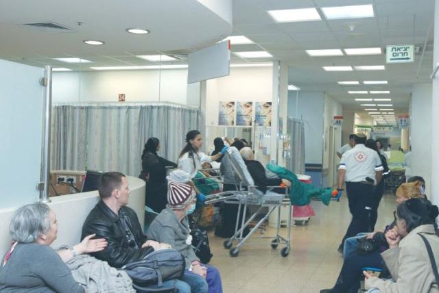 hospital waiting room with people