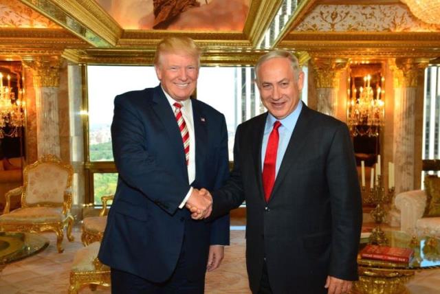 Donald Trump and Benjamin Netanyahu meet at the Trump tower (photo credit: KOBI GIDON / GPO)