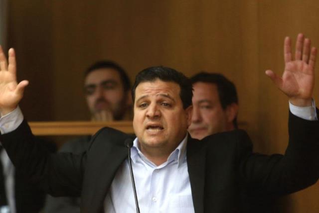 HADASH MK Ayman Odeh, leader of the Joint Arab List, speaks at the Knesset in this file photo. (photo credit: MARC ISRAEL SELLEM)