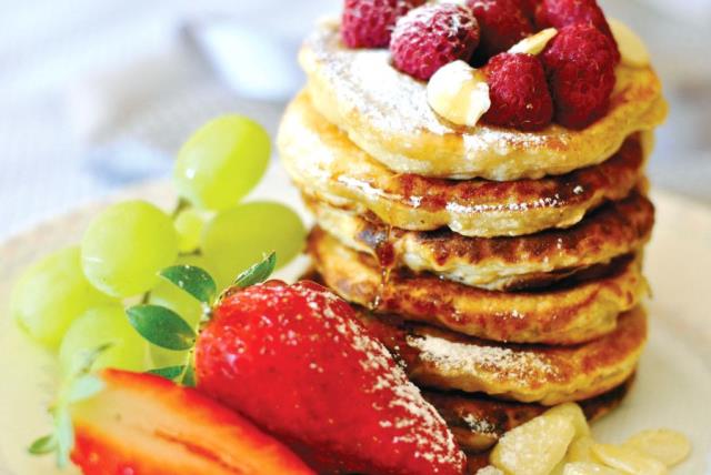 Pancake tower (photo credit: PASCALE PEREZ-RUBIN)