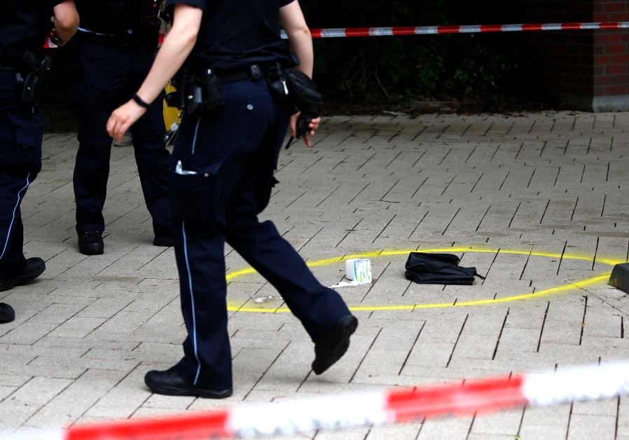 Hamburg supermarket crime scene, July 2017